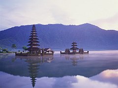 Pura Ulun Danu on Lake Bratan, Bali, Indonesia